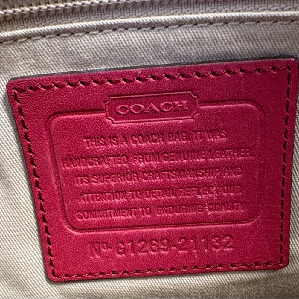 Coach Molly Red Leather Satchel Crossbody Bag Tassel 2012 - Picture 7 of 11